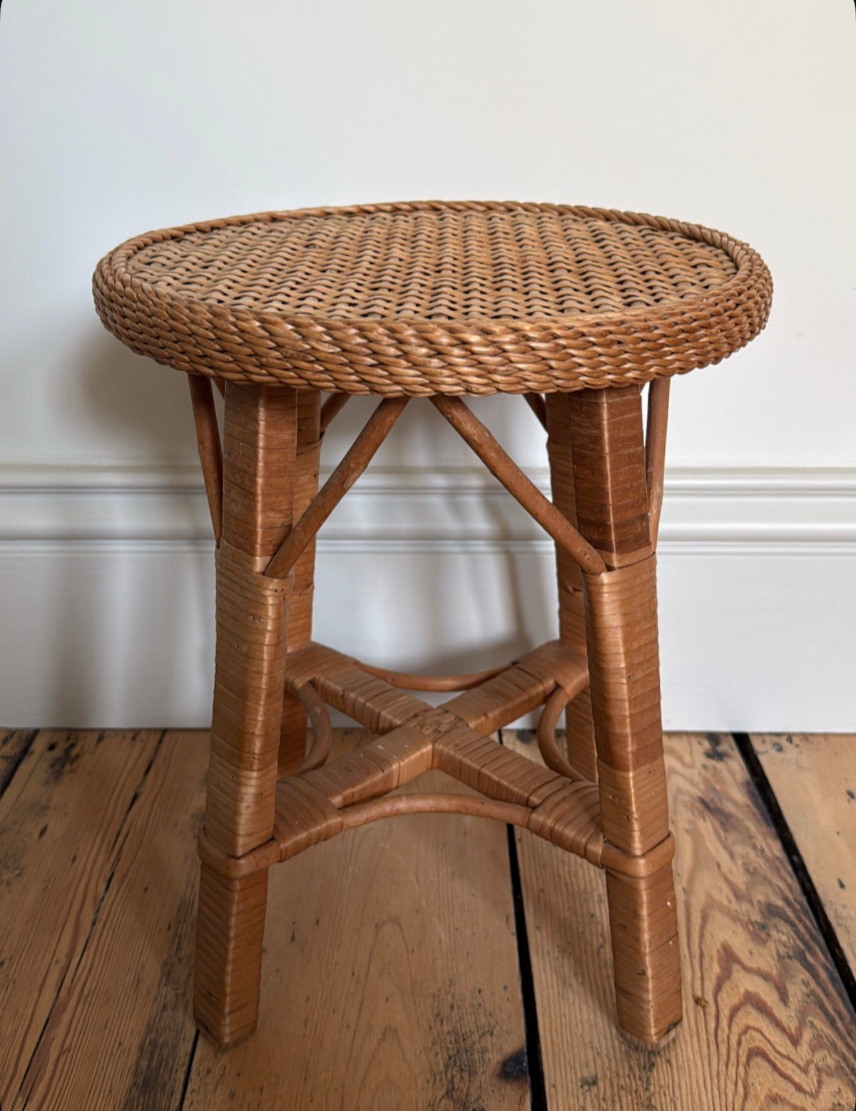 Vintage Rattan Stool