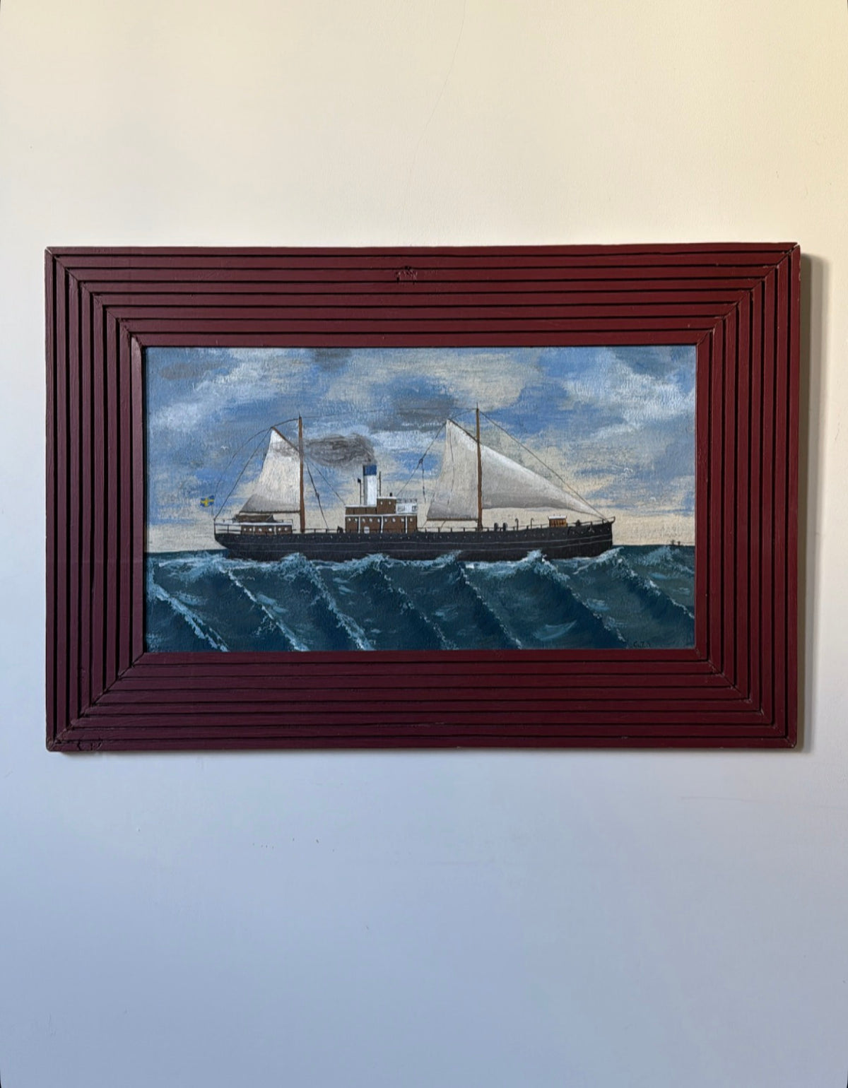 Folk Art Ship Painting
