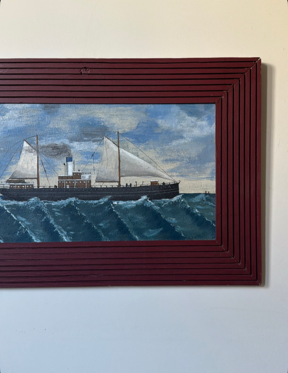 Folk Art Ship Painting