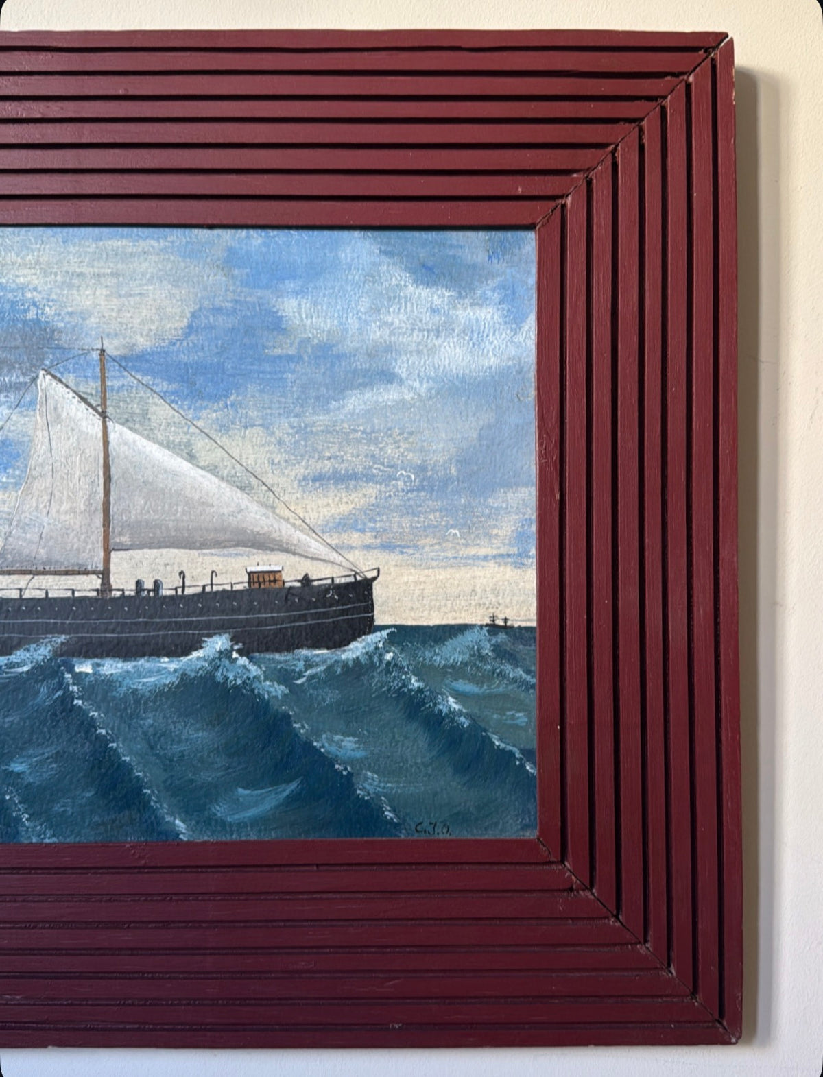 Folk Art Ship Painting