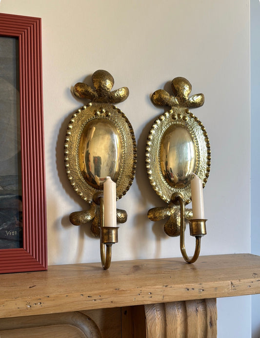 Swedish Brass Sconces