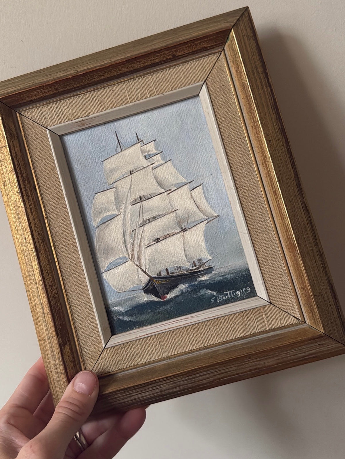 A pair of vintage ships