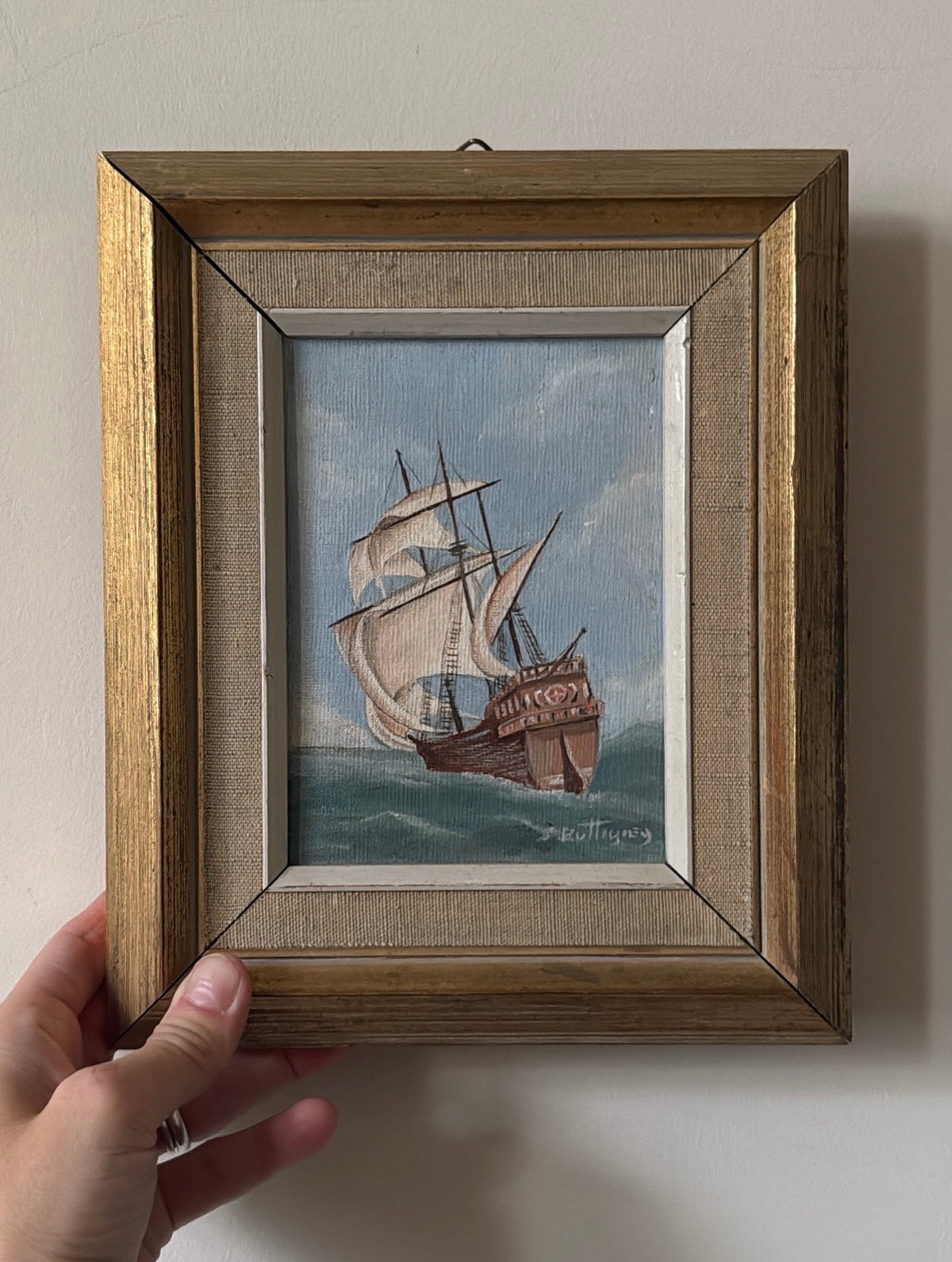 A pair of vintage ships