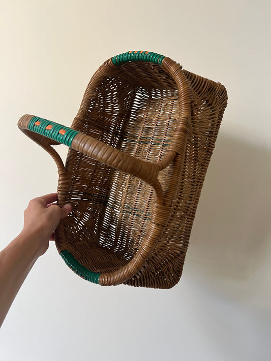 French Rattan Basket