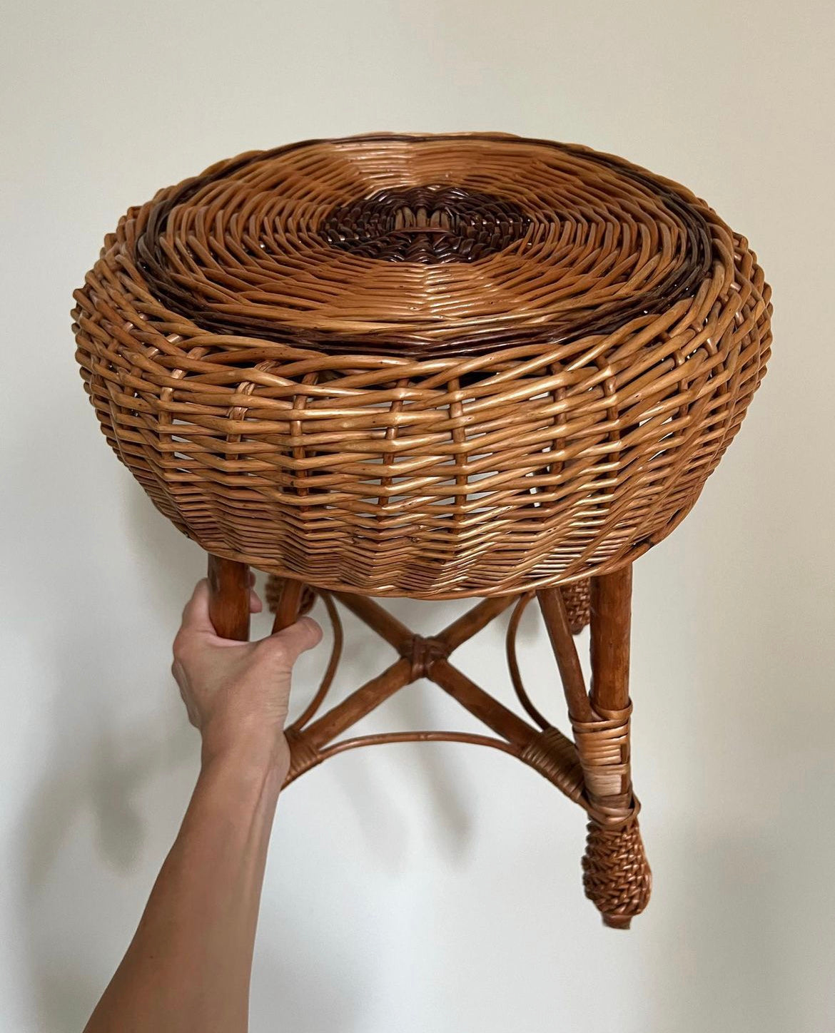 Vintage Rattan Stool