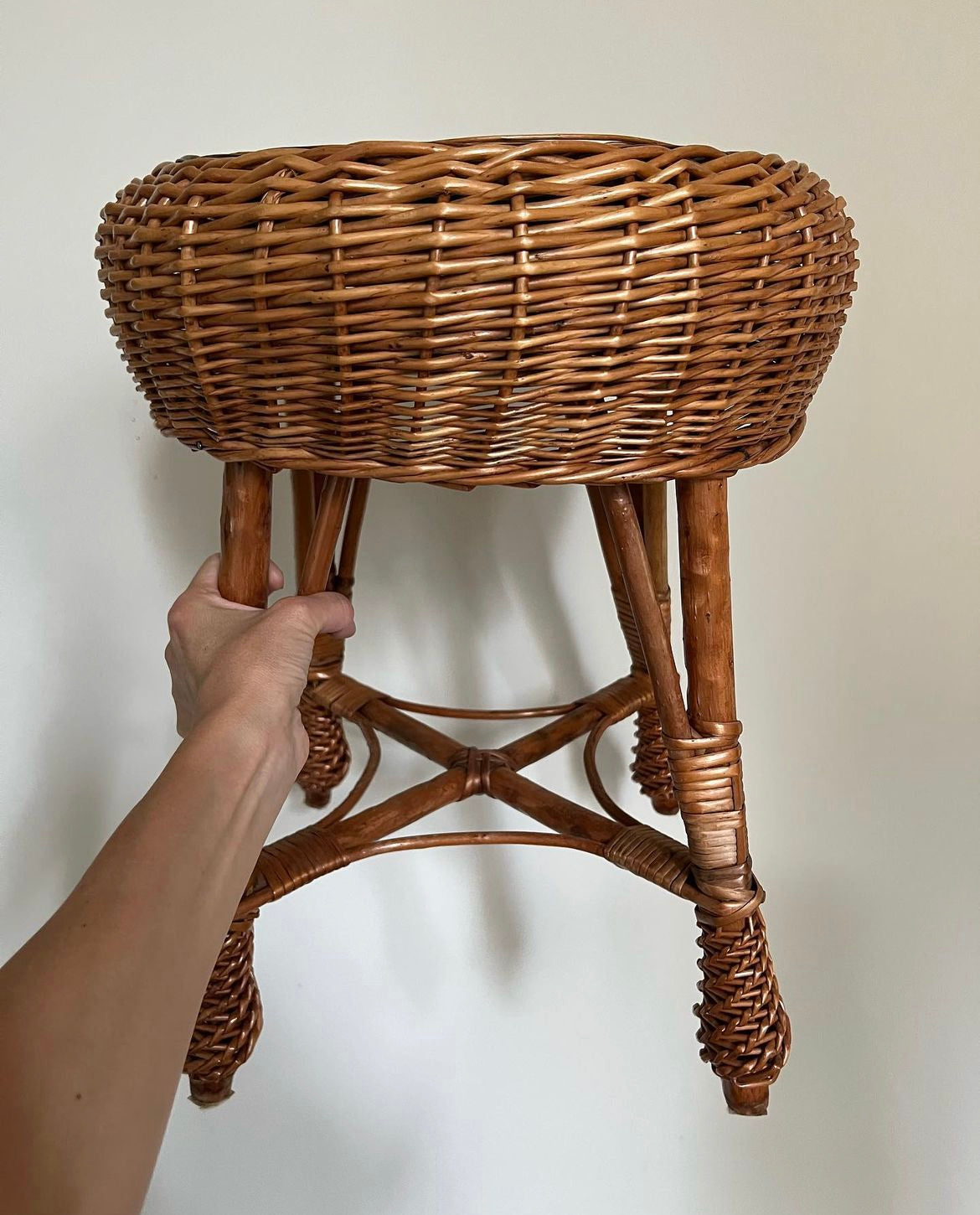 Vintage Rattan Stool