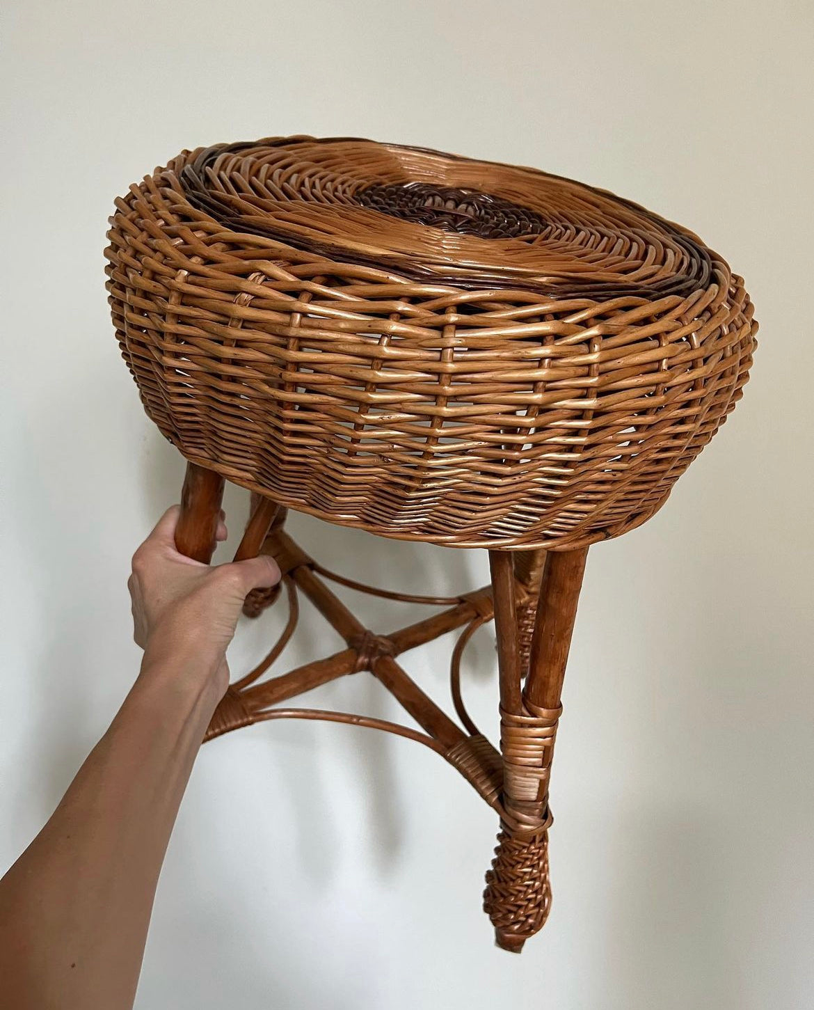 Vintage Rattan Stool