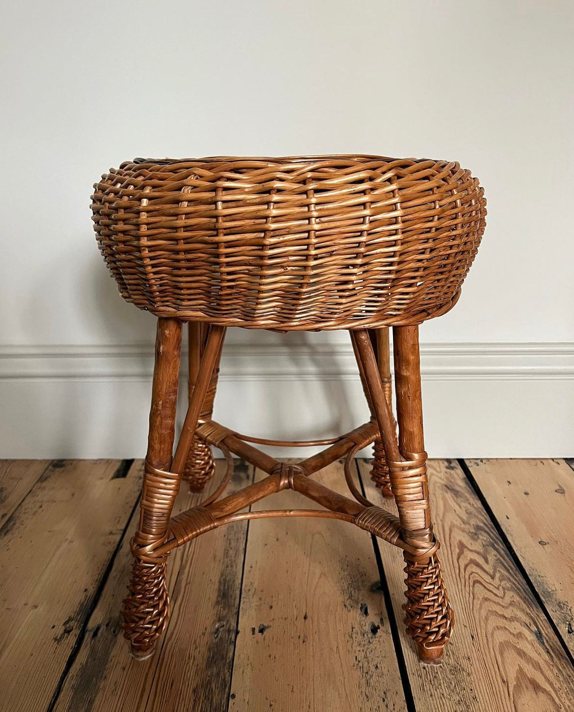 Vintage Rattan Stool